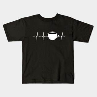 Coffee In My Heartbeat Kids T-Shirt